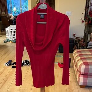 United States Sweaters Vibrant Red Cowl Neck Sweater size med